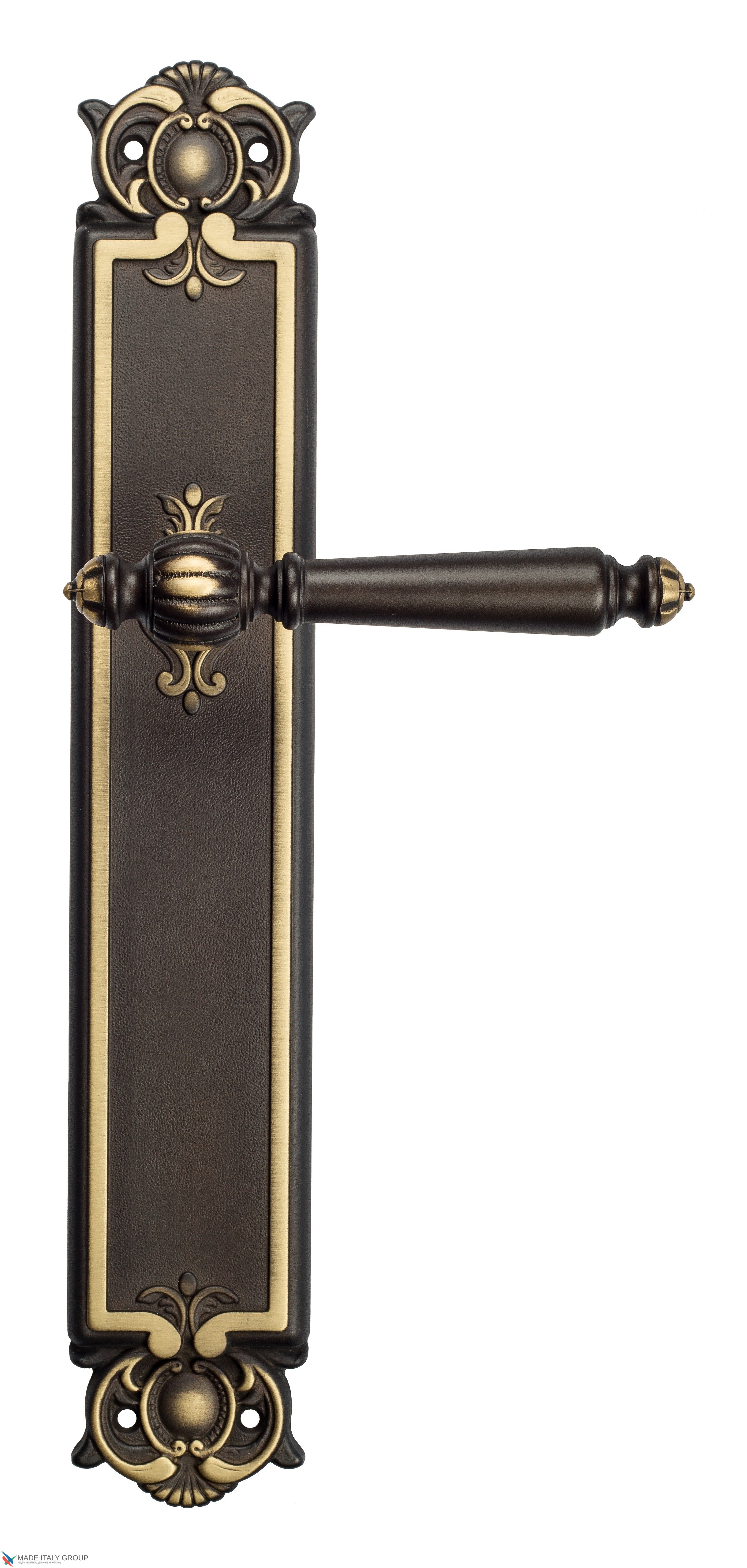 Дверная ручка Venezia "PELLESTRINA" на планке PL97 темная бронза