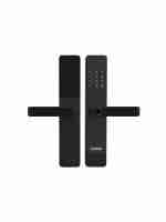 Замок врезной электронный к с ручкой Hogo P02 полуавтомат с отпечатком пальца, черный