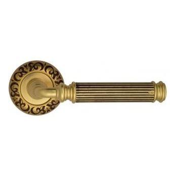 Ручка дверная межкомнатная Venezia Mosca D4 французское золото+коричневый