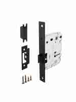 Замок межкомнатный дверной под фиксатор пластиковый Fuaro PLASTIC P72-50 BL черный