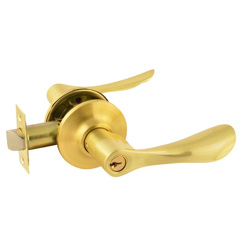 Ручка защелка (кноб) дверная нажимная НОРА-М золото матовое ЗВ3-01 ключ/фикс