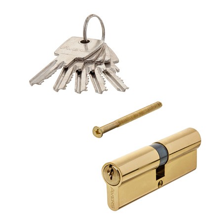 Цилиндр для замка ключ / ключ Avers ZC-90-G золото