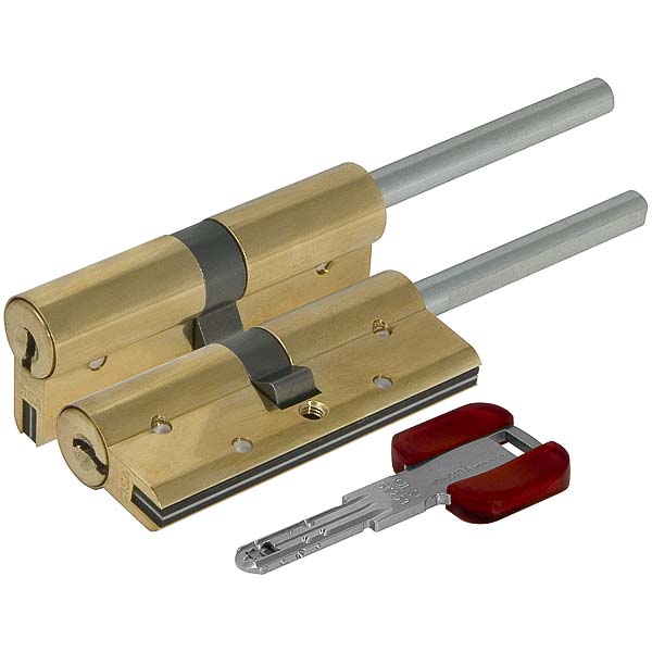 Цилиндровый механизм под вертушку CISA дл.шток RS3 OL3S7-87.66 (90 мм/55+10+25), латунь