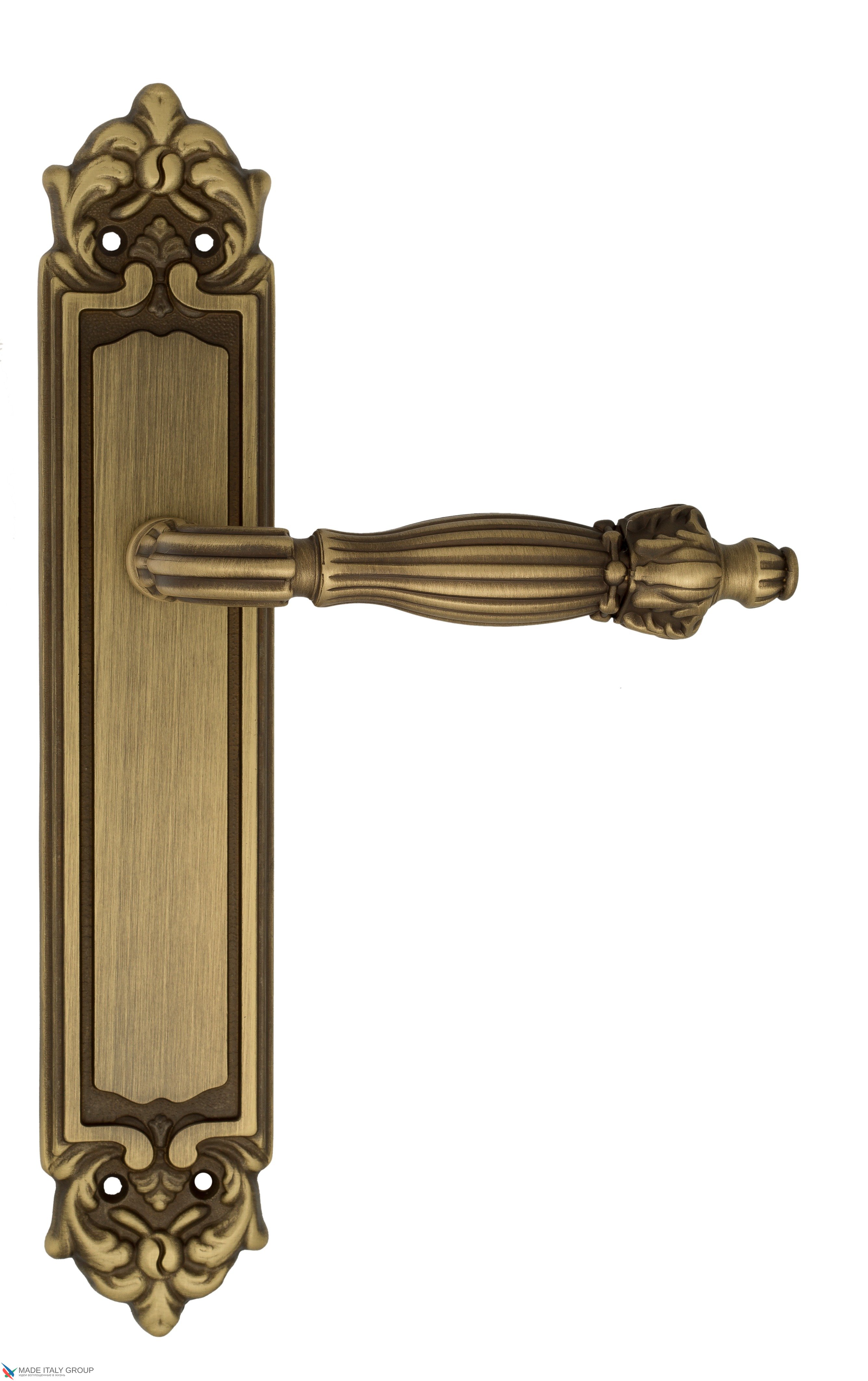 Дверная ручка Venezia "OLIMPO" на планке PL96 матовая бронза