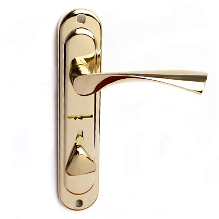 Ручка дверная на планке Apecs HP-42.0123-S-C-G-L Левый золото
