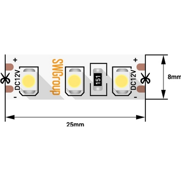 Светодиодная лента SWG SWG3120 SWG3120-12-9.6-G