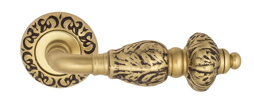 Ручка дверная межкомнатная Venezia Lucrecia D4 французское золото+коричневый