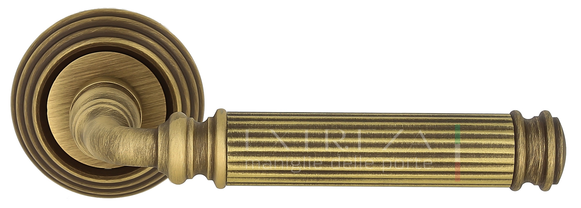 Ручка дверная Extreza BENITO (Бенито) 307 на розетке R05 матовая бронза F03