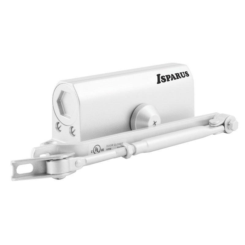 Доводчик дверной морозостойкий ISPARUS ISP 430 (от 50 до 110кг) серый
