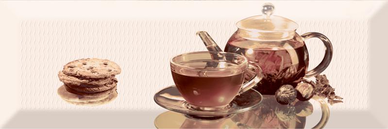 Плитка керамическая Absolut keramika Tea 02 Fosker Decor Tea 01 B декор 10х30
