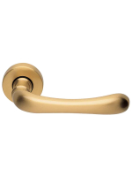 Ручка дверная Morelli Luxury RING R3-E OSA на круглой розетке, цвет матовое золото, латунь