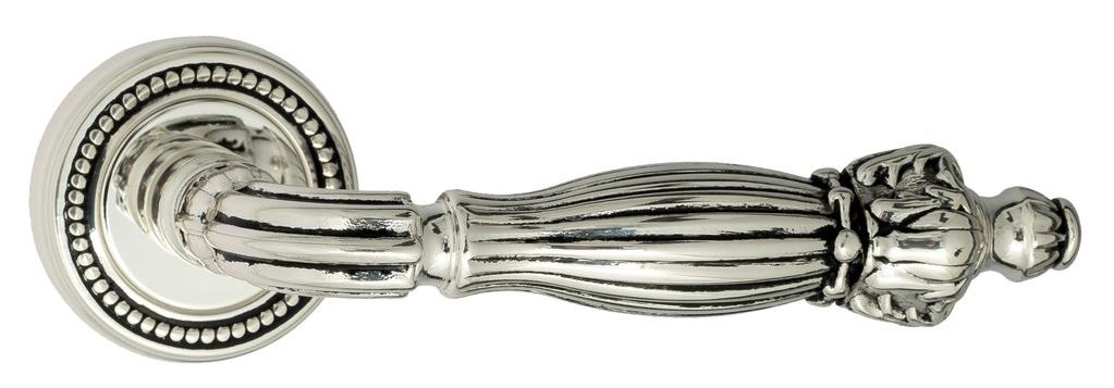 Ручка дверная межкомнатная Venezia Olimpo D3 натуральное серебро+черный
