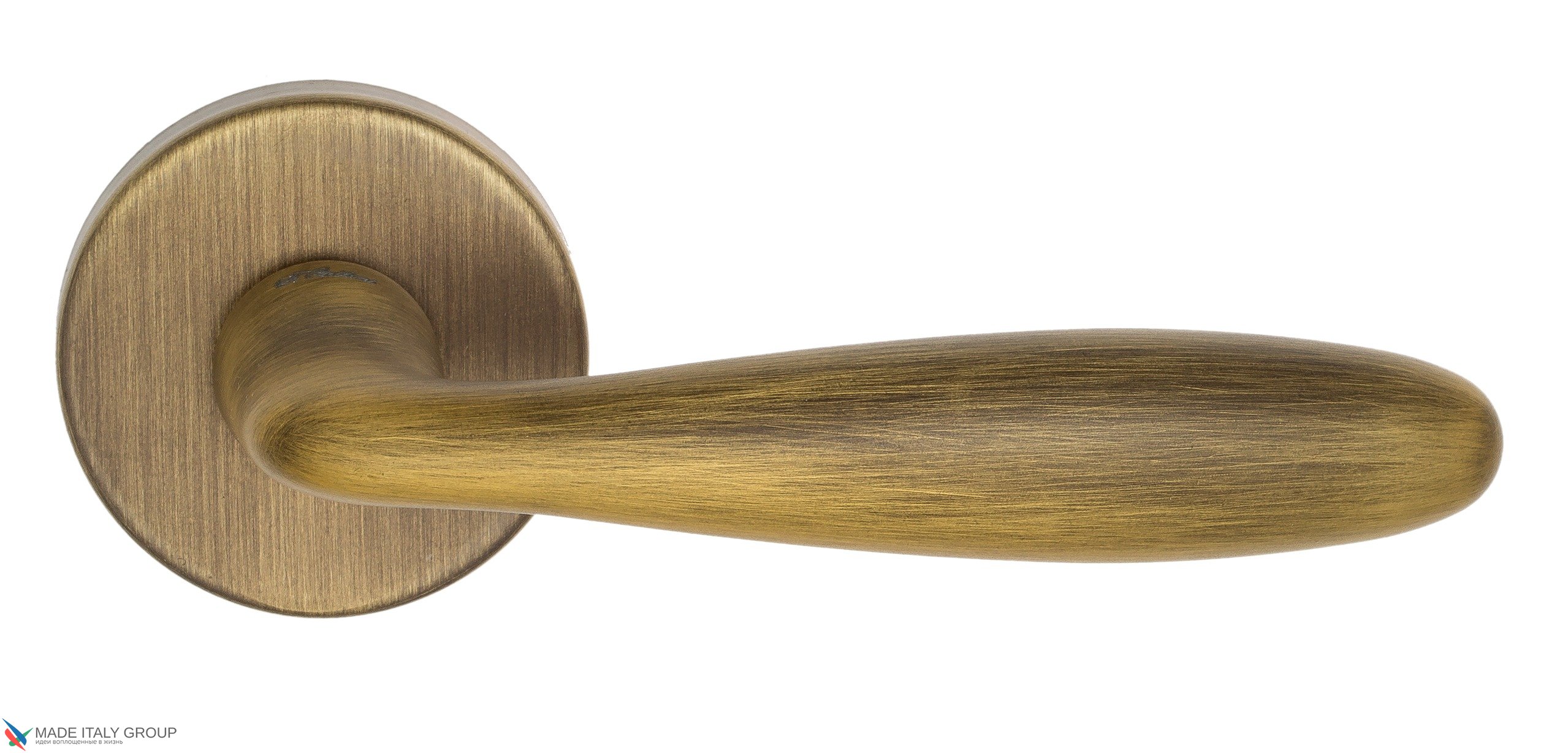 Ручка дверная на круг. основании Fratelli Cattini  DROP 7-BY матовая бронза