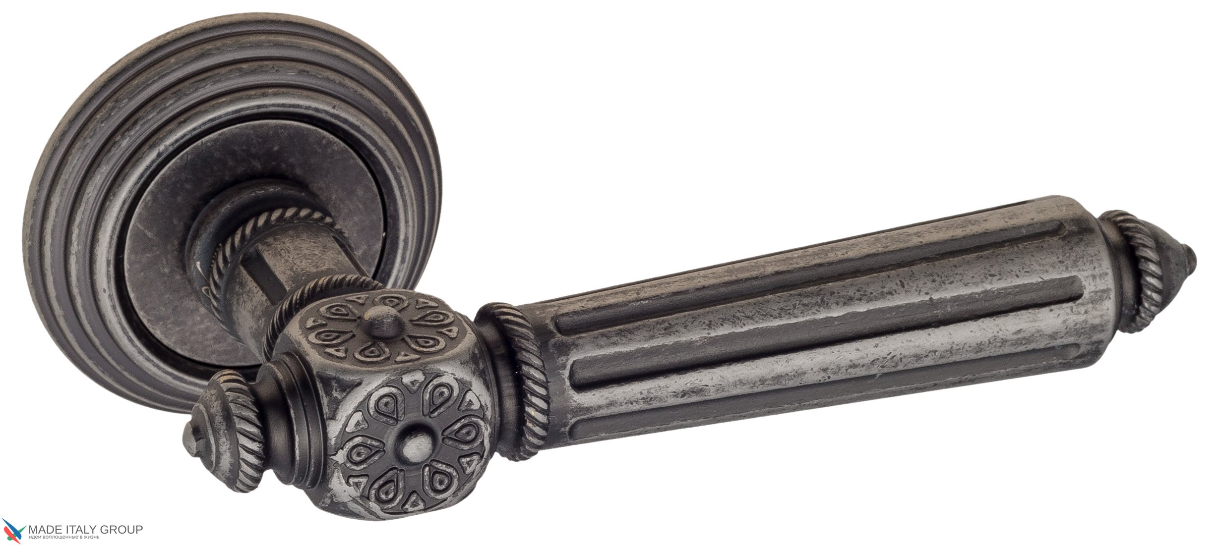 Дверная ручка Venezia "CASTELLO" D8 античное серебро
