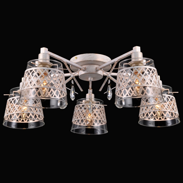 Люстра потолочная Natali Kovaltseva Lyon 75084-5C IVORY GOLD