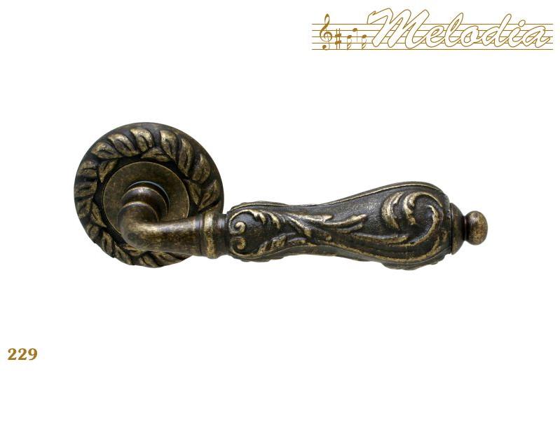 Ручка дверная межкомнатная Melodia Libra 229 60мм Античная бронза
