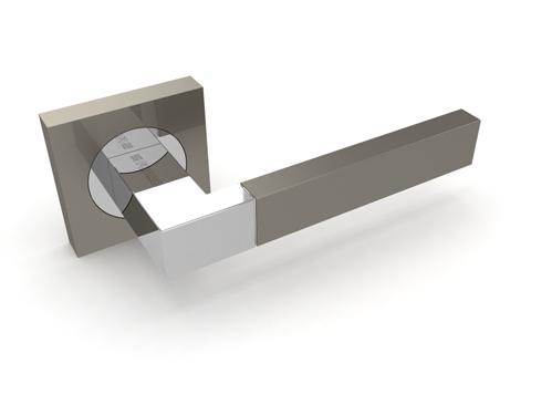 Ручка дверная межкомнатная Fuaro Ethno KM SN/CP-3 матовый никель/хром