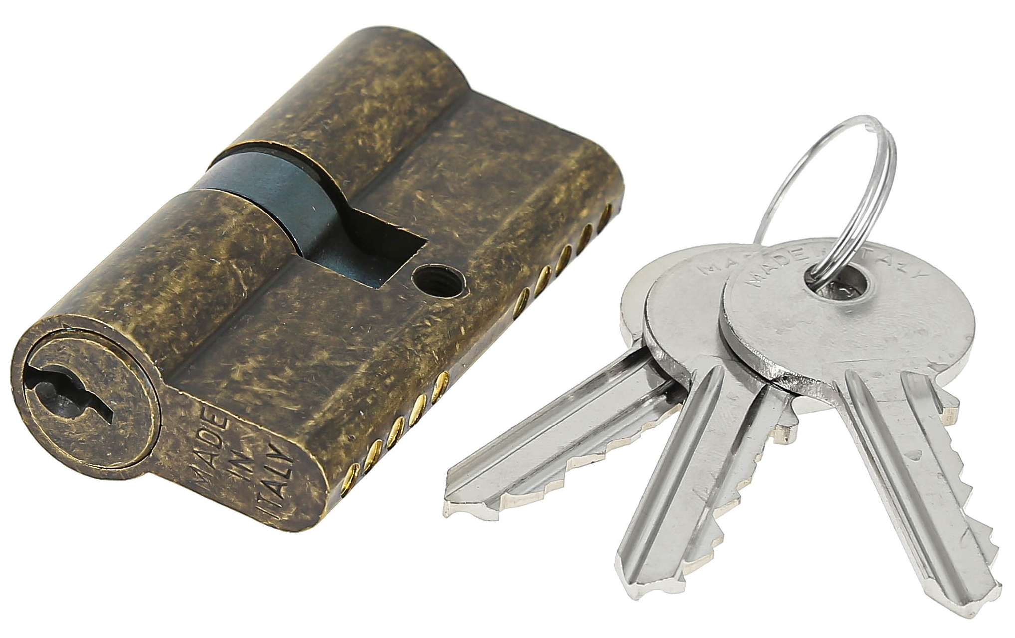 Цилиндр для замка Extreza AS-60 ключ-ключ 25x10x25 античная бронза F23