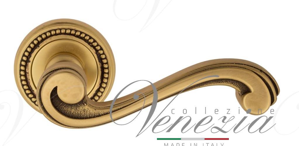Ручка дверная межкомнатная Venezia Vivaldi D3 французское золото+коричневый