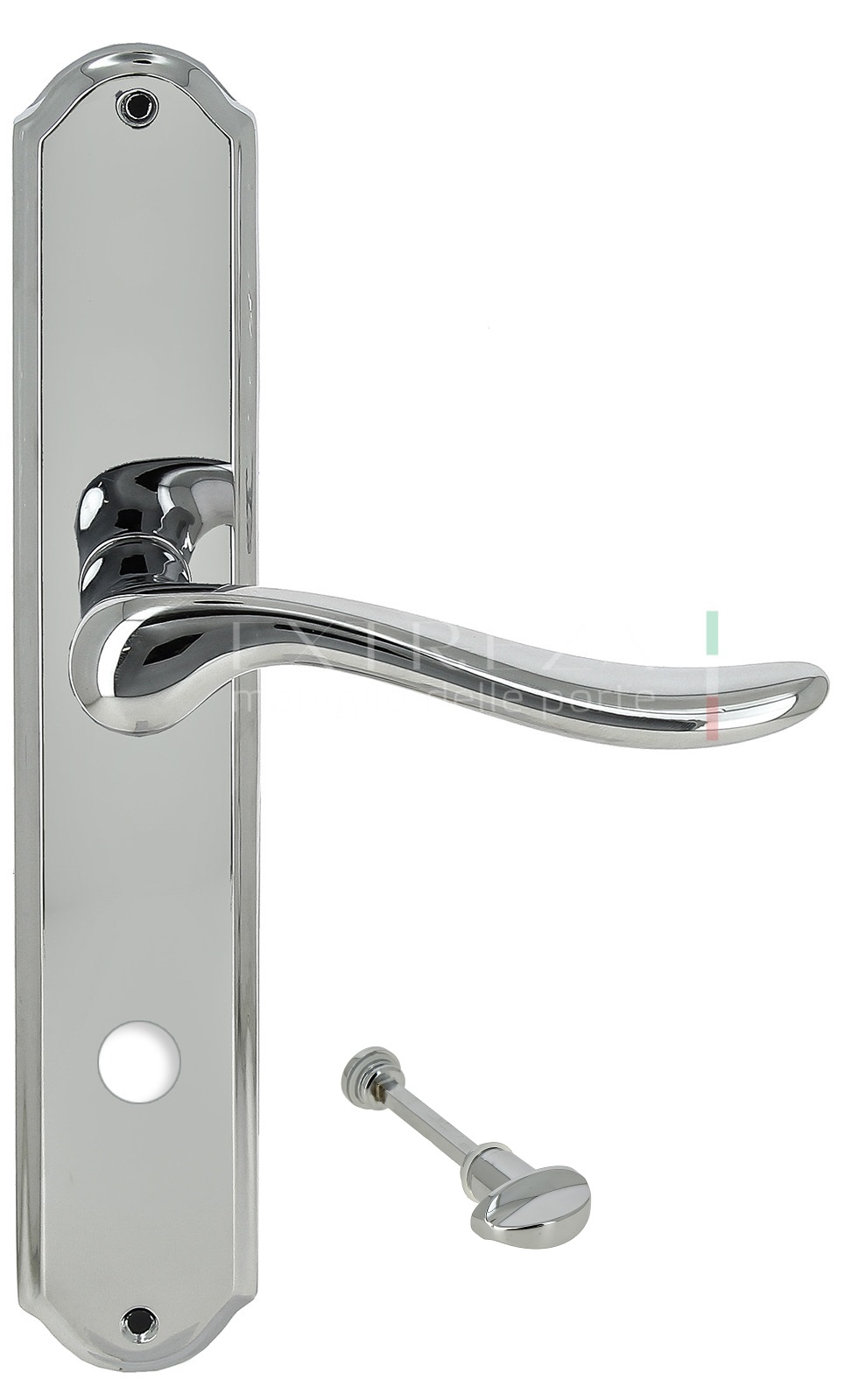 Ручка дверная Extreza TOLEDO (Толедо) 323 на планке PL01 WC полированный хром F04