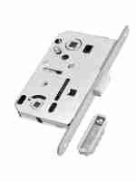 Замок межкомнатный магнитный BONAITI под WC B-FORTY N62 с отв. пл. F45 (матовый хром), планка 190 мм