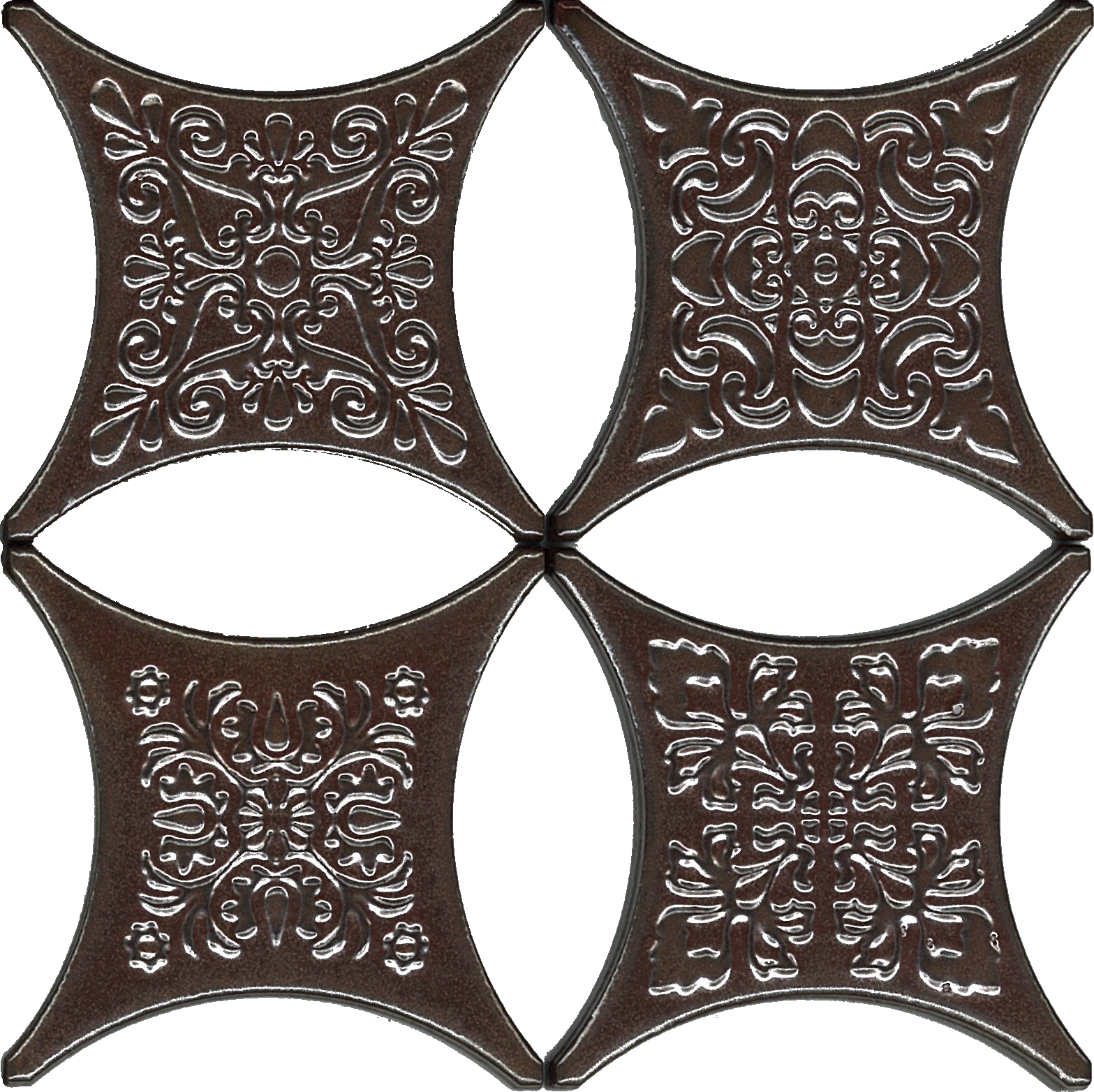 Керамогранит Absolut keramika Core Estrella Set Cooper 4 вида в ассортим вставка 6,7х6,7