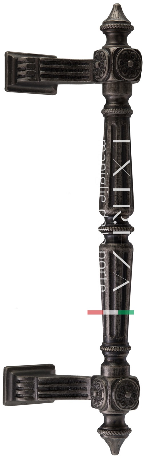 Ручка скоба дверная Extreza LEON (Леон) 277 мм (200 мм) античное серебро F45