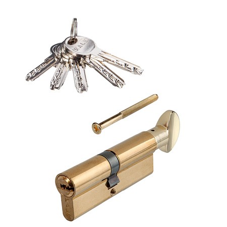 Цилиндр для замка ключ / вертушка Kale Kilit 164SM-90(35+10+45C)-C-BP-5KEY-STB 164SM000060 золото