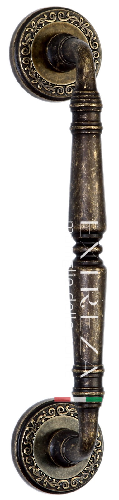 Ручка скоба дверная Extreza PETRA (Петра) 250 мм (205 мм) R06 античная бронза F23