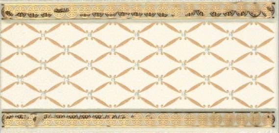 Плитка керамическая Almera Ceramica Noblesse Cenefa Delis Marfil Gold бордюр 1х20