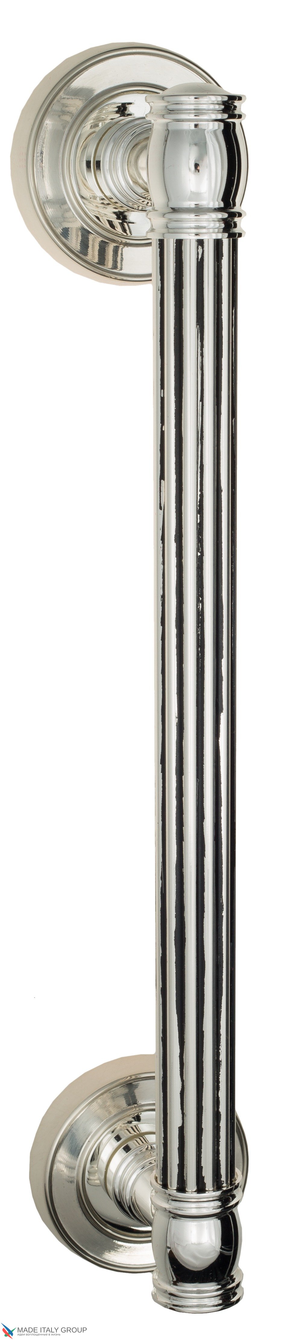 Ручка скоба Venezia "IMPERO" 320мм (260мм) D6 натуральное серебро + черный