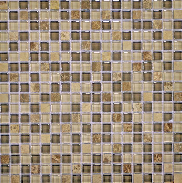 Мозаика Q-Stones стекло+камень QSG-060-15/8 30,5х30,5