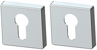 Накладка дверная с квадратным основанием под цилиндр Armadillo Urban Cylinder ET USQ CP-8 хром