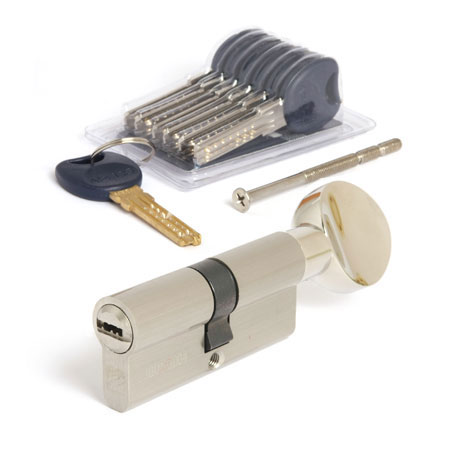 Цилиндр для замка ключ / вертушка Apecs Premier CD-70-C-NI никель
