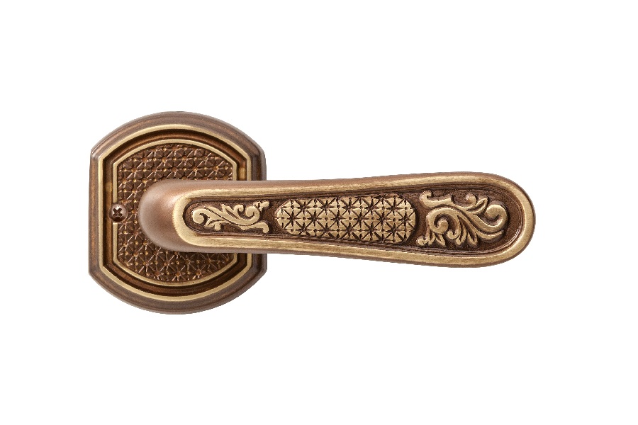 Ручка дверная VAL DE FIORI INDH 702-71 CB "РИЗАРДИ", бронза шоколадная