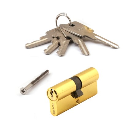 Цилиндр для замка ключ / ключ Avers ZC-70-G золото