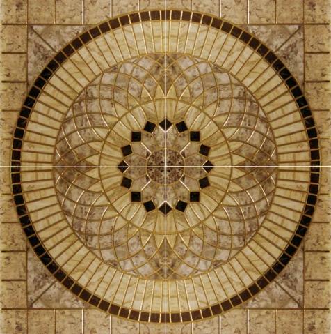 Керамогранит Infinity Ceramic Tiles Rimini Roseton Beige напольная 120х120