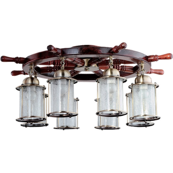 Потолочная люстра N-Light 828 828-08-03 красное дерево+бронза