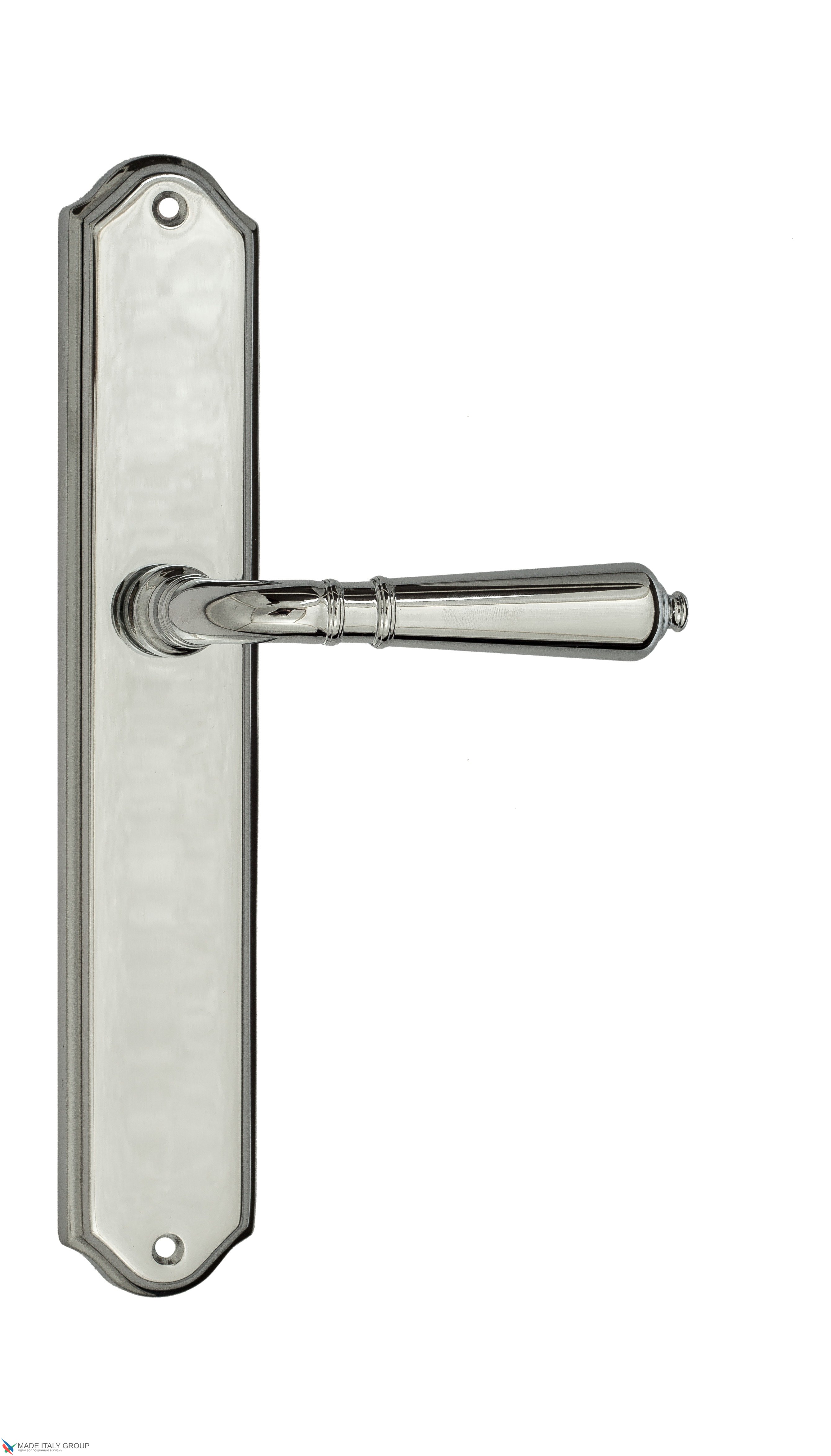 Дверная ручка Venezia "VIGNOLE" на планке PL02 полированный хром