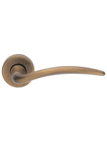 Ручка дверная Morelli Luxury MOGADOR R3-E OBR на круглой розетке, цвет - кофе