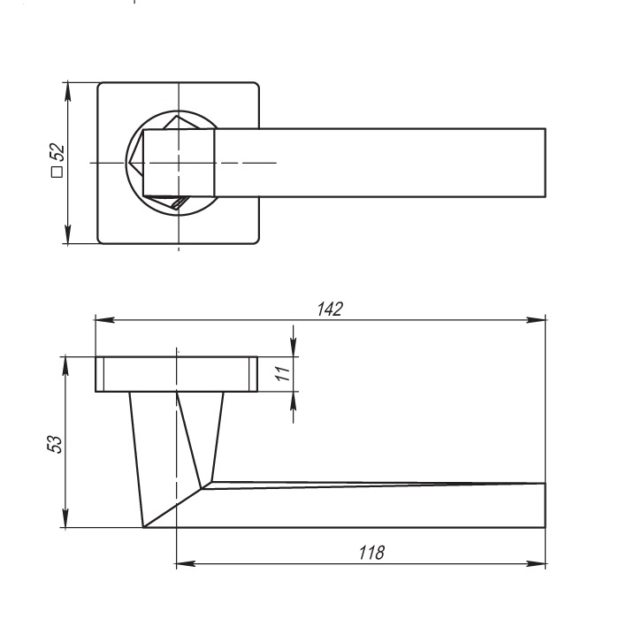 Комплект на 2 двери - Ручка дверная межкомнатная Armadillo Corsica SQ003-21CP-8 полированный хром