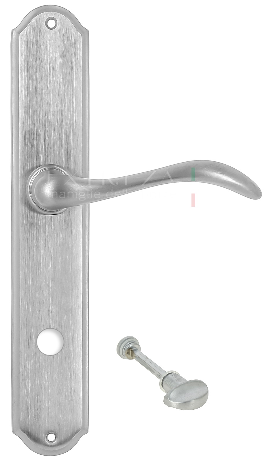 Ручка дверная Extreza AGATA (Агата) 310 на планке PL01 WC матовый хром F05