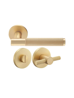 Комплект дверных ручек Morelli MH-57-R6T MSG B1698:B1709кой MH-WC-R6T MSG, цвет матовое золото