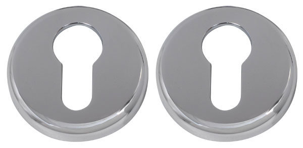 Накладка дверная с круглым основанием под цилиндр Colombo CD63 GB полированный хром