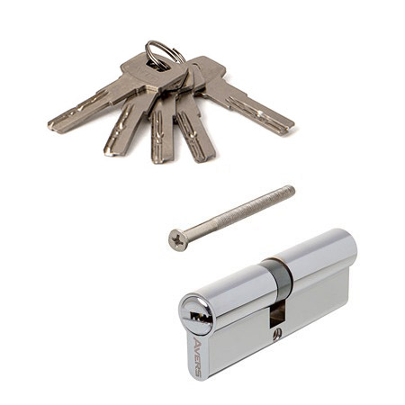 Цилиндр для замка ключ / ключ Avers ZM-90-CR хром