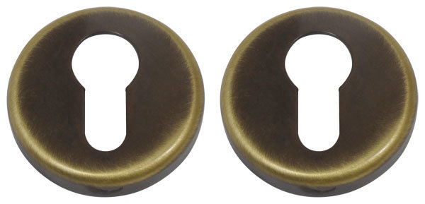 Накладка дверная с круглым основанием под цилиндр Colombo CD63 GB матовая бронза