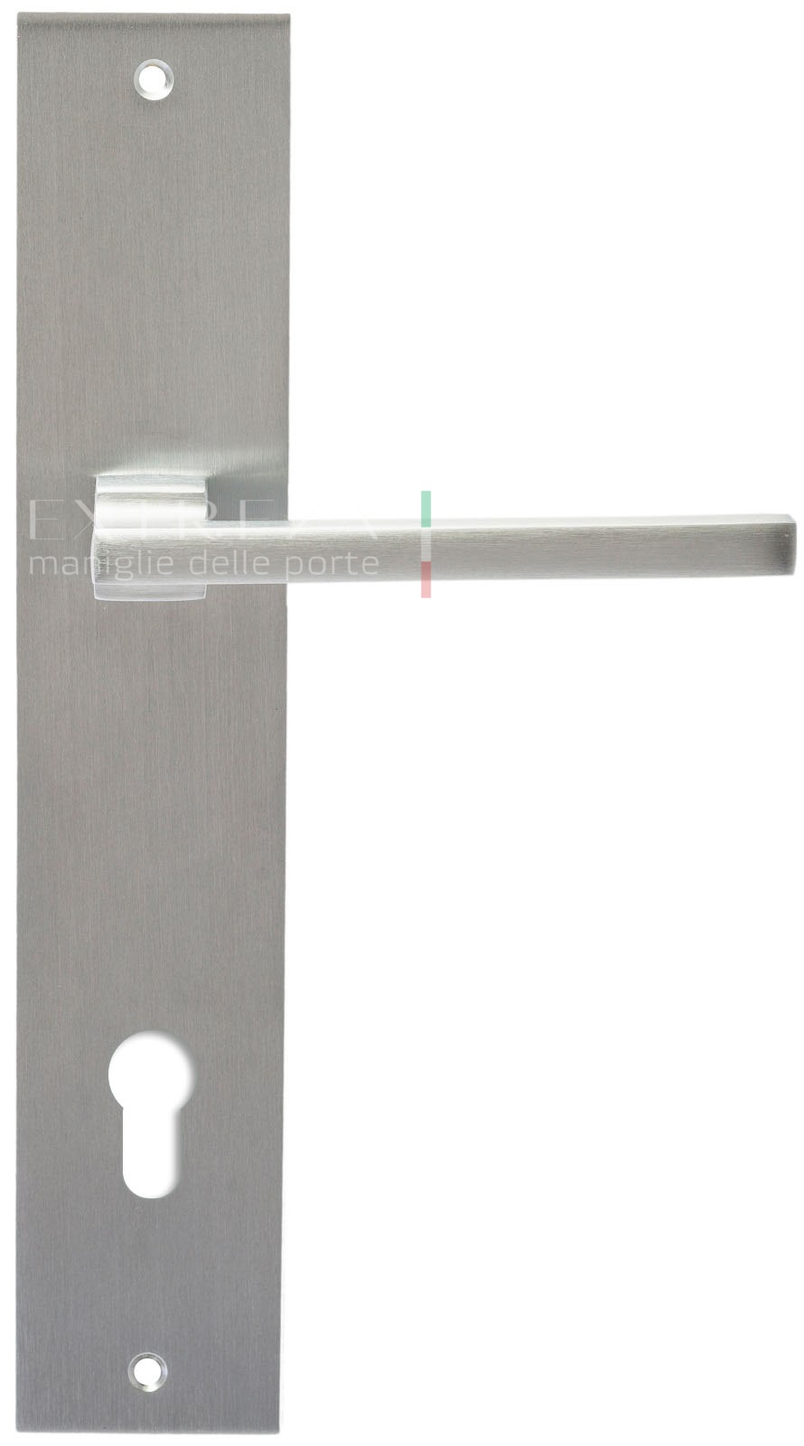 Ручка дверная Extreza Hi-Tech ROKSI (Рокси) 107 на планке PL11 CYL матовый хром F05
