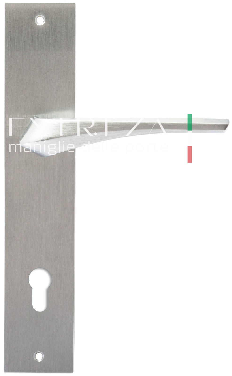 Ручка дверная Extreza Hi-Tech GIRA (Гира) 108 на планке PL11 CYL матовый хром F05