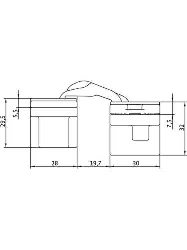 Петля скрытая Morelli HH-18 B врезная с 3D-регулировкой вес полотна до 60 кг, цвет черный