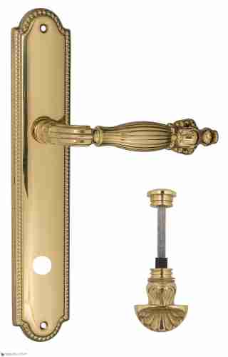Дверная ручка Venezia "OLIMPO" WC-4 на планке PL98 полированная латунь